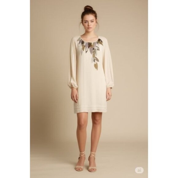 Ted Baker Dresses & Skirts - NWT Ted Baker Embellished Whimsy Weddingguest  Above Knee Dress Cream Womens M